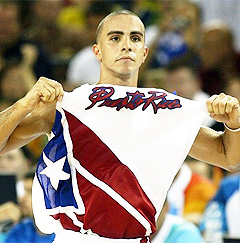 Custom 2004 Carlos Arroyo #7 Team Puerto Rico Basketball Jersey Any Names  Sewn