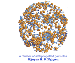 A cluster of self-propelled particles