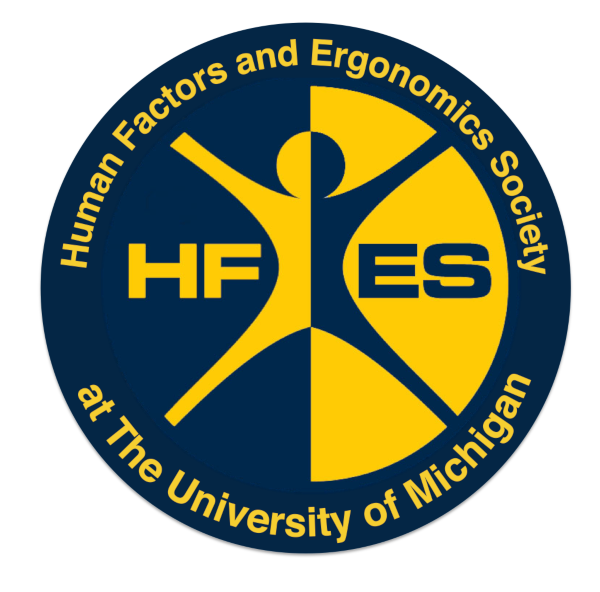 Human Factors and Ergonomics Society at the University of Michigan Logo