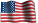 A gif of the US flag waving