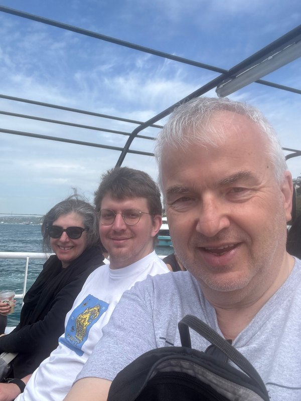Me and my family on a Bosphorus ferry in Istanbul