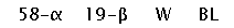 58-alpha, 19-beta, W, BL