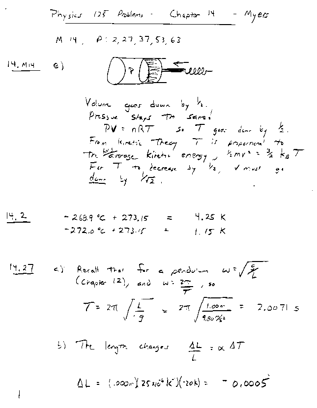 Physics 125 chapter 14 solutions