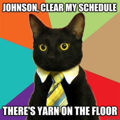 (Johnson, Clear My Schedule. There's Yarn on the Floor.)