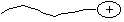 A wavy line with a circled plus sign at the right end.
