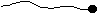 Chemical structure showing a polymer chain with a radical site at the end.