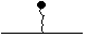 Illustration of a polymer chain with a radical or functional group extending from the main chain.
