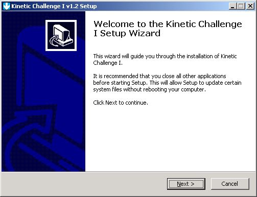 welcome screen of install program