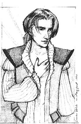 Ariana's 
	pencil portrait of Lucien Vetch