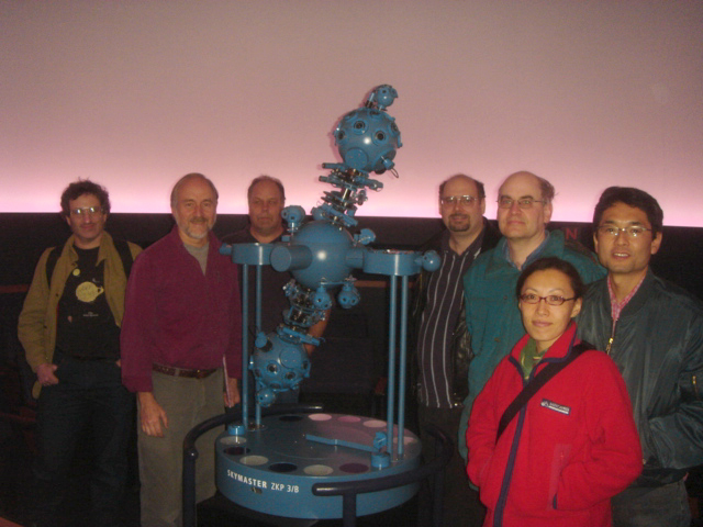 Doug, John, Mike, Mike, Dave, Yumi and Yasu at the Angell Hall Planetarium