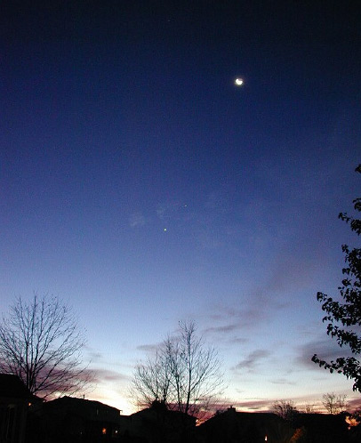 Conjunction of Venus, Jupiter, and the Moon #1