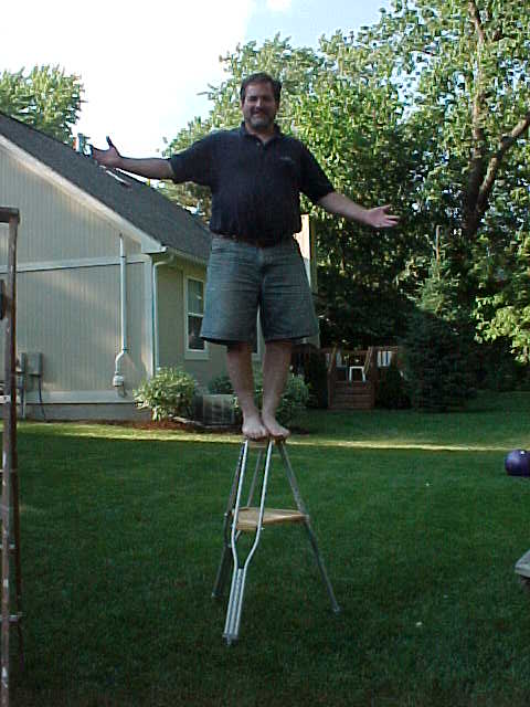Author Standing on Tripod