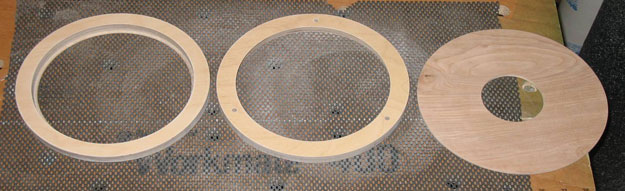 The unfinished tube end rings and fan plate