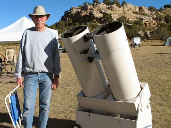 Jim Lawrence and his twelve-inch binoculars