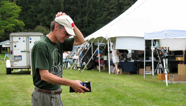 On his seventh trip to the vendors’ tents Chris wonders why he doesn’t have any money left