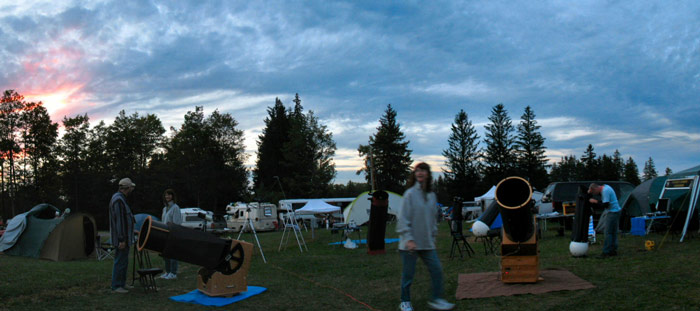 Joni is beside herself wondering if the clouds will give way to stars at the 2008 Black Forest Star Party
