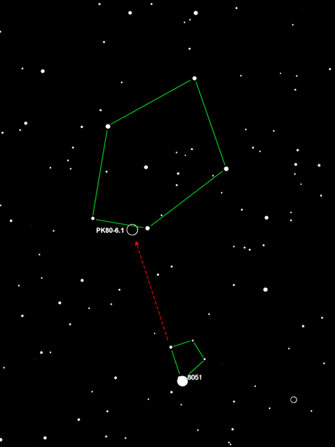 Chart shows the location of the trapezoid north of YBSC 8051