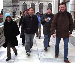 Angela Shah, Gady Epstein, Steve Fennessy and Richard
Lister on the trail of the Sultans at Topkapi Palace.