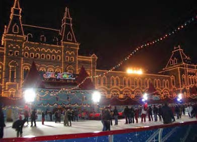 Snow and skating enchant Red Square. Snow and skating enchant Red Square.