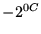 $- 2^{0C}$