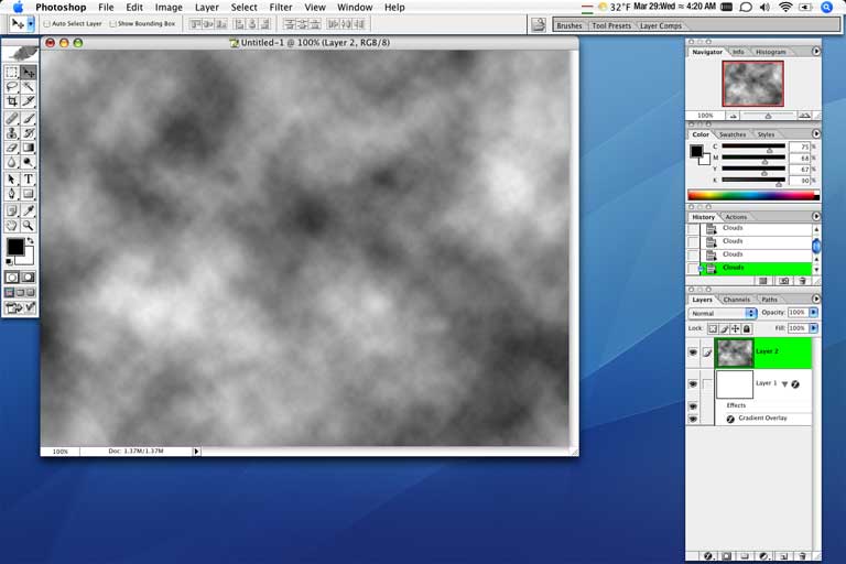 photoshop cloud tutorial