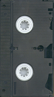 Backside of a VHS Videocassette